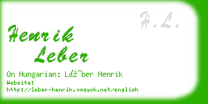 henrik leber business card